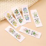 Personalised Watercolour Birth Flower 100% Cotton Sewing Label with Name and Text Birthday Gift for Knitting Lover DIY Craft Lover
