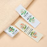 Personalised Watercolour Birth Flower 100% Cotton Sewing Label with Name and Text Birthday Gift for Knitting Lover DIY Craft Lover
