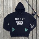 Personalised Fishing Theme Hoodie with Name Daily Wear Birthday Father's Day Gift for Dad Fishing Lover