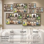Personalized 8 Family Photos Large Canvas Prints with Text and Name Home Decor Ship from USA Father's Day Gift for Dad Grandpa