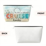 Personalised Life Is Better On A Cruise Makeup Bag with Name Portable Travel Storage Vacation Birthday Gift for Woman Cruise Lover