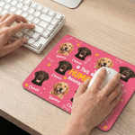 Personalized Pet Face Photo Paw Bone Non-Slip Mouse Pad Desk Mat with Name and Title Game Room Office Use Birthday Gift for Pet Lovers