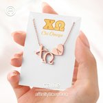 Gepersonaliseerde Sorority Griekse Letters Ketting met Gegraveerde Hart Bedel en Kaart College Graduation Gift voor Vrienden Meisjes