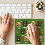 Personalized Pet Face Photo Paw Bone Non-Slip Mouse Pad Desk Mat with Name and Title Game Room Office Use Birthday Gift for Pet Lovers