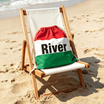 Personalized National Flag Color Stripe Drawstring Bag with Name Outdoor Activities Beach Party Birthday Gift for Men Women Kids