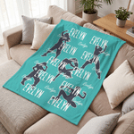 Personalized Hip-Hop Dance Silhouette Soft Throw Blanket with Name Home Decor Birthday Gift for Dancing Enthusiast