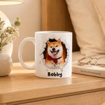 Personalized Pet Photo 11 oz 15 oz Ceramic Mug with Name Daily Use Birthday Gift for Pet Lover