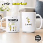 Personalised Long-Tailed Leopard Marsupilami Papa 11 oz 15 oz Ceramic Mug with Names Father's Day Birthday Gift for Dad Kid | Callie × Marsupilami®
