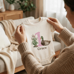 Personalized One Lucky Duck 1st Birthday Baby Bodysuit with Name First Birthday Mallard Duck Outfit Cute Baby Shower Gift for Newborns