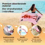 Personligt badlakan fotboll med namn och nummer snabbtorkande strandhandduk för fotbollsskola match och sommarsemester