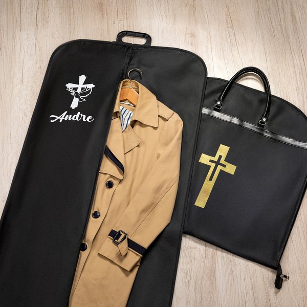 Gepersonaliseerd kruis geloof ontwerp Oxford waterdicht opknoping kleding tas met handvat en naam verjaardag kerstcadeau voor Pastor Geestelijke christelijke