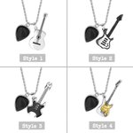 Gepersonaliseerde warmte-activeren verborgen foto Guitar Pick ketting met elektrische gitaar hanger Concert verjaardag Gift voor gitarist muziekliefhebber