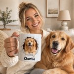 Personalized Pet Photo 11 oz 15 oz Ceramic Mug with Name Daily Use Birthday Gift for Pet Lover