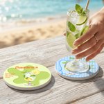 Personalisierte Aquarell Cocktail stark saugfähige Untersetzer mit Text und Name täglichen Gebrauch Urlaub Geburtstag Geschenk für Frau Mann Cocktail-Liebhaber