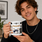 Personalized Guitar Rock Metal 11 oz / 15 oz Ceramic Mug with Name Daily Use Birthday Gift for  Music Lovers Guitar Players