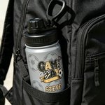 Personlig fotballkampdag målflagg 12 oz 18 oz isolert vannflaske med håndtak navn og år bursdagsgave til fotballspillerelsker
