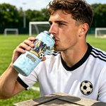 Personlig fotballkampdag målflagg 12 oz 18 oz isolert vannflaske med håndtak navn og år bursdagsgave til fotballspillerelsker