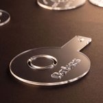 Molde acrílico personalizado para café con leche con iniciales, nombre y fecha Accesorio para bar de café Regalo de inauguración para amantes del café