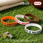Personalised Funny emoji Soccer Basketball American Football Baseball Silicone Sport Bracelet with Text Sports Gift for Boys | Callie × emoji ™