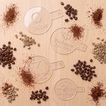 Molde acrílico personalizado para café con leche con iniciales, nombre y fecha Accesorio para bar de café Regalo de inauguración para amantes del café