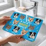 Personalized Pet Face Photo Paw Bone Non-Slip Mouse Pad Desk Mat with Name and Title Game Room Office Use Birthday Gift for Pet Lovers