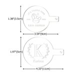 Molde acrílico personalizado para café con leche con iniciales, nombre y fecha Accesorio para bar de café Regalo de inauguración para amantes del café