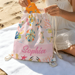 Sac à dos de plage avec nom Cadeau d'anniversaire pour fille Garçon Adulte