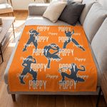 Personalized Hip-Hop Dance Silhouette Soft Throw Blanket with Name Home Decor Birthday Gift for Dancing Enthusiast