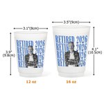 Personalized Retired 2026 Photo Frosted Food-Grade Plastic Cup with Name and Title Set of 10 Retirement Gift for Father Male Retired Teacher