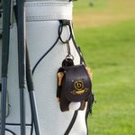 Gepersonaliseerde gouden golf badge initiële PU lederen golfbal tas Tee houder met naam Golfclub verjaardagscadeau voor golfliefhebbers