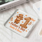 Personalized Cartoon Animal Acrylic Plaque with Name Home Decor  Father's Day Birthday Gift for New Dads