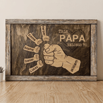 Personalized Fist Bump Wrapped Canvas Prints with Name Wall Displays Modern Home Decor Ship from USA Housewarming Father's Day Birthday Gift for Man
