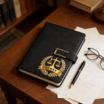 Personalised Scales of Justice PU Leather A5 Notebook with Name Daily Office Use Birthday Graduation Gift for Lawyer Law Student Judge