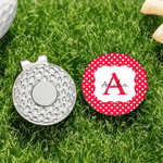 Personalized Dot Golf Ball Marker Magnetic Hat Clip with Name and Initial Daily Use Birthday Anniversary Gift for Girl Golf Lover
