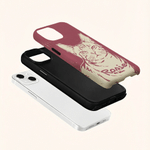 Personlig kjæledyrfoto portrett håndtegnet Doodle-telefonveske for iPhone Samsung med navn Daglig bruk Bursdagsgave til kjæledyrelskere
