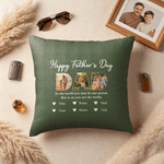 Personalized Dad Daddy Family Photos Soft Throw Pillow Cover with 1-6 Names and Text Daily Use Father's Day Gift for Dad Grandpa