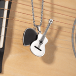 Henkilökohtainen lämpö-aktivoida piilotettu valokuva Guitar Pick kaulakoru sähkökitara riipus konsertti syntymäpäivälahja kitaristi musiikin rakastaja