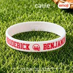 Personalised Funny emoji Soccer Basketball American Football Baseball Silicone Sport Bracelet with Text Sports Gift for Boys | Callie × emoji ™