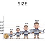 Photo personnalisée à 3D Statue de pêcheur Ornement avec texte Décoration de bureau Anniversaire Fête des pères Cadeau pour papa pêcheur