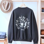 Personalized Papa Fist Bump Multicolour Soft T-shirt Sweatshirt Hoodie with Names Daily Wear Father's Day Gift for Father