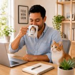 Personalized Pet Photo 11 oz 15 oz Ceramic Mug with Name Daily Use Birthday Gift for Pet Lover