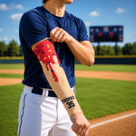 Personalised Multicolour Ice Cream Arm Sleeves Set of 2 with Name and Number Outdoor Accessories Birthday Daily Gift for Family Friends Baseball Lovers