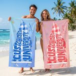 Henkilökohtainen lippu Checkered Quick Dry Ylimitoitettu mikrokuituinen rantapyyhe nimellä Beach Party Holiday Valmistumislahja valmistuneille