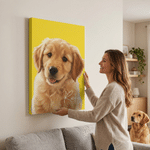 Personalized Angel Halo Wings Pet Photo Canvas Prints with Name Home Decor Ship from USA Sympathy Memorial Gift for Pet Owners