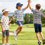Personalized Diamond Grid Golf Theme Face Photo Polo Shirt Golf Club Birthday Father's Day Gift for Golf Players Fathers Kids