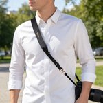 Personalized Elegant Monogram Adjustable PU Leather Camera Strap with Name Father's Day Birthday Gift for Dad Photographer