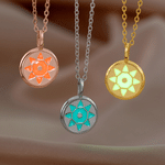 Personalised Sun Glow-In-The-Dark Necklace with Name Minimalist Jewellery Birthday Anniversary Gift for Girls Women