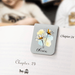 Personalized Birth Flower Magnetic PU Leather Bookmark with Name Daily Use Library Bookish Birthday Gift for Girl Book Lover