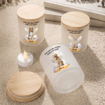 Personalised Your Light Will Always Shine Photo Candle Jar with LED Candle and Wood Lid Memorial Sympathy Pet Loss Gift for Pet Owners