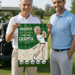 Spersonalizowany ręcznik golfowy My Favorite Golf Buddies Waffle Quick Dry ze zdjęciem do codziennego użytku Prezent urodzinowy na Dzień Ojca dla taty golfisty